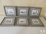 Lot of 6: Crosstitched Framed Lighthouse Pictures