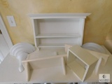 Assorted Lot of White Wall Shelving