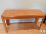 Oak Parquet-like Top Hall or Sofa Table