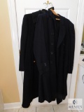 Lot of (2) Mens Black Trench Coats from The Lamb Co.