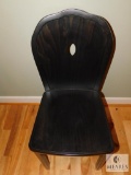 Accent Chair Dark Wood Laminate Pressboard Type Wood