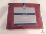 New Wamsutta 500-count Queen Sheet Set Burgundy