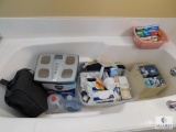 Large Bathroom Lot- Scale, New Toiletries, Vicks Humidifier, Fist Aid supplies & more