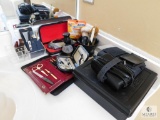 Lot of Mens Grooming Supplies - Wahl Trimmer kit, Norelco Razor, Vintage Straight Blades and more