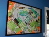 Handcrafted Engineer or Architect Shadow Box Art Display with Drafting Tools