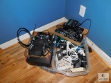 Lot of Electronics Cables, cords, Modems and accessories