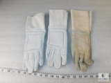 One Pair of Post Sport Leather Fencing Gloves - Size 8-1/2 and (1) Extra Right Hand Glove