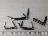 Lot of (4) Vintage Pocket Knives for Repair