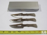 Lot of (3) Eagle Eye 440 Stainless Steel Throwing Knives 6