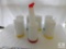 Lot of 7 Winco Stor & Pour 1 Qt Pour Containers with Spout and Lid (Yellow, Red & Green)