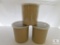 Lot of 3 Melamine Canisters with Lids Tan approximately 1.2 qt size