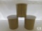 Lot of 3 Melamine Canisters with Lids Tan approximately 1.2 qt size