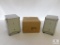 Lot of 3 Stainless Steel Napkin Dispensers - double sided