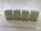 Lot of 4 Stainless Steel Napkin Dispensers - double sided