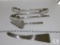 5 piece Lot Nice Stainless Serving Utensils; 3 Slotted Spoons, Spatula, Pie Server