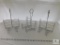 Lot of 3 Chrome Plated Condiment Rack - holds S&P and 2 Bottles