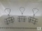Lot of 3 Chrome Plated salt & pepper or condiment caddy racks