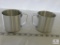 Lot of (2) 1 Liter Stainless Steel Measuring Cup