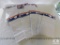 Lot of 12 Bistro Aprons White Split Pocket Design