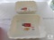 Lot of 2 Cambro Deli Croc 4.9 qt White Square Melamine Dishes Ruffled Edge