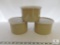 Lot of 3 GET Salad Crocks with Lids 1.5 Qt each Tan
