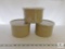 Lot of 3 Salad Crocks with Lids 1.5 Qt each Tan