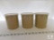Lot of 3 Salad Crocks with Lids 1.2 Qt each Tan