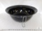 Extra Large Black Melamine Serving Dish with Chrome Stand
