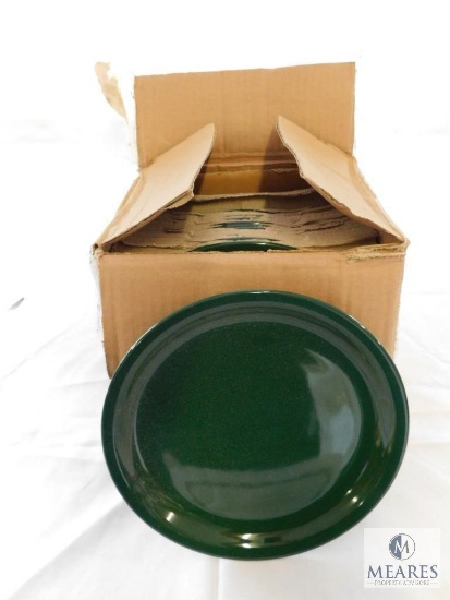 Case of 12 International Tableware CAN-16G 10.5" Green Ceramic Plates