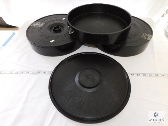 Lot of 3 Tortilla Warmers with Lids approximately 11" diameter