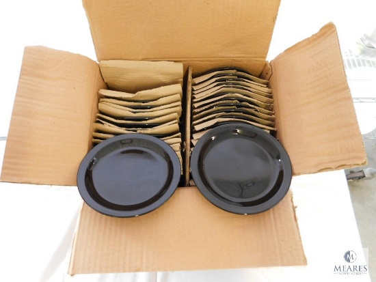 Case of 36 International Tableware CAN-7B 7-1/4" Ceramic Plates Black