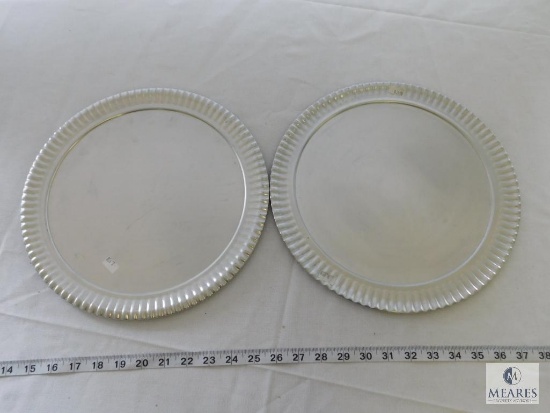 Lot of 2 Allied Metals 12" Charger Plates