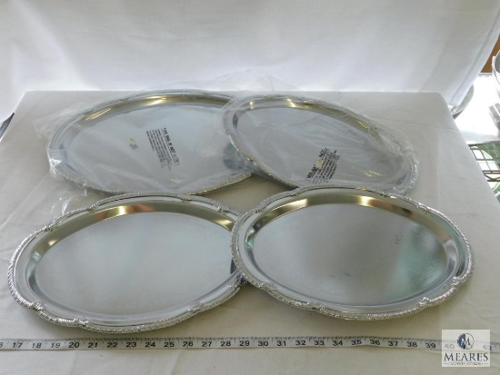 Lot of 5 Serving Platters Tray with Ornate Design, STPV-510, CT1813V