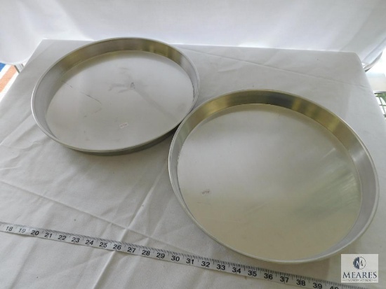 Lot of (2) 15" Round Cake Pans/Pizza Pans, tapered