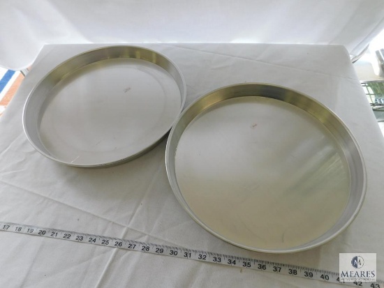 Lot of (2) 15" Round Cake Pans/Pizza Pans, tapered