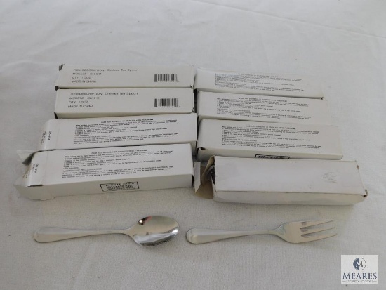 Lot of Chelsea pattern Dinnerware Salad Forks & Teaspoons