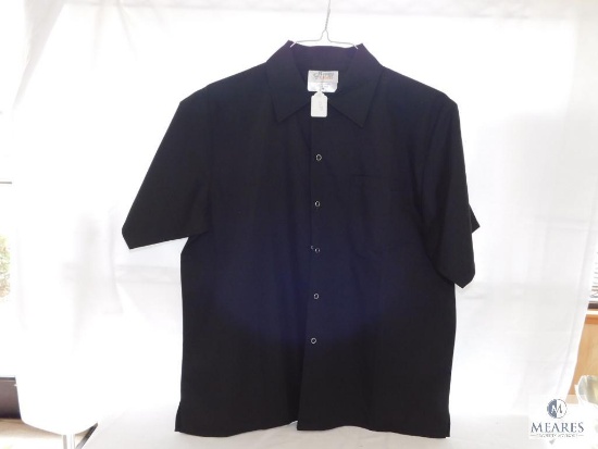Happy Chef Coat Black Short Sleeve size Medium
