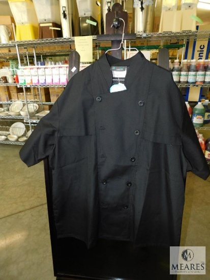Cook Cool Black Short Sleeve Chef Coat sz XLarge