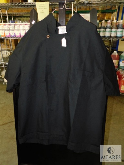 Happy Chef Black Short Sleeve Chef Coat sz XXL