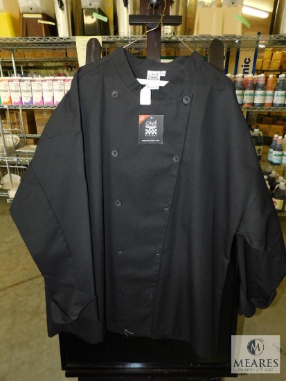 Chef Revival Black Long Sleeve Chef Coat sz XXL