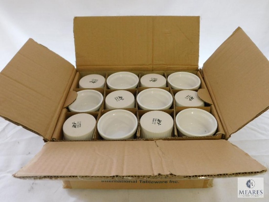 Case of 36 International Tableware White Fluted Ramekin 3 oz Bowls