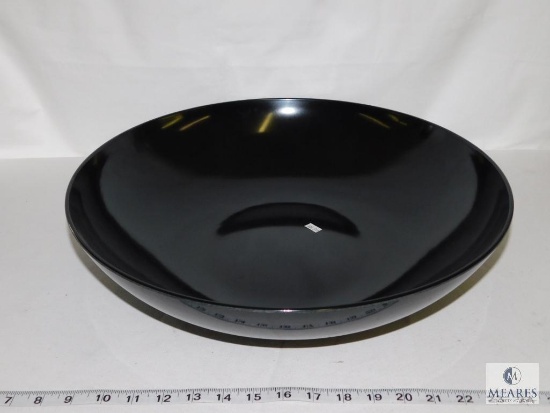 Large Black GET 18" Melamine Serving Dish or Salad Bowl