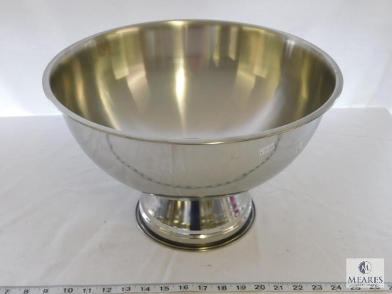 Large Stainless footed Punch Bowl