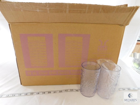 Case of 24 GET Clear San Plastic Tumblers 16 oz