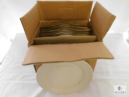 Case of 12 International Tableware RO-16 10.25" Ceramic Plates Off White