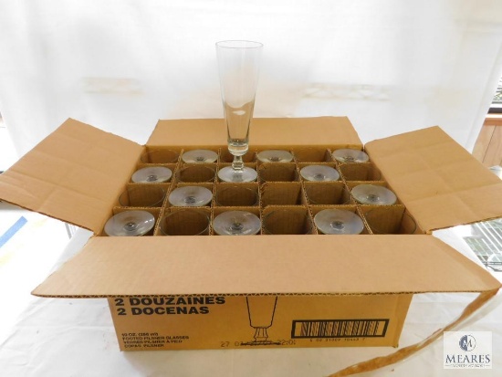 Case of 24 Libbey 6425 10 oz Footed Pilsner Glasses