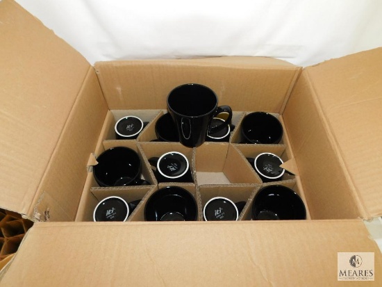 Case of 24 International Tableware 12 oz Funnel Coffee Latte Cups Black