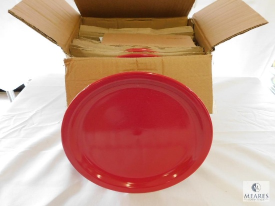 Case of 12 International Tableware CAN-16-CR 10.5" Ceramic Crimson Red Plates