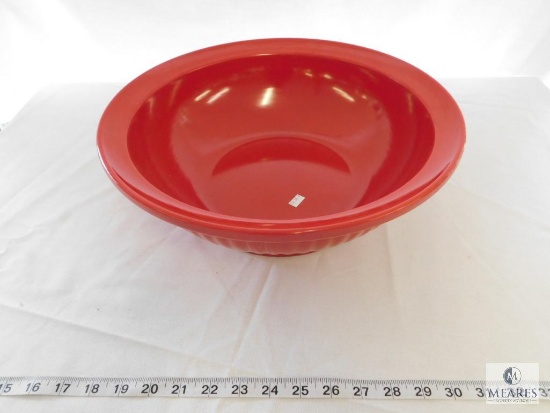 Large GET Melamine Red Footed Mixing or Serving Bowl, B-796-RSP