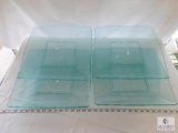 Lot of 4 GET Jade Green Platters